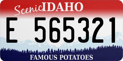 ID license plate E565321
