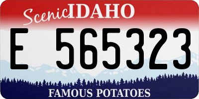 ID license plate E565323