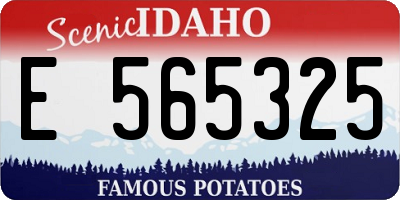 ID license plate E565325