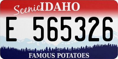 ID license plate E565326