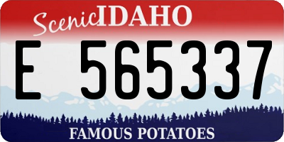 ID license plate E565337