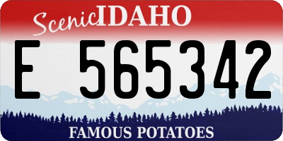 ID license plate E565342