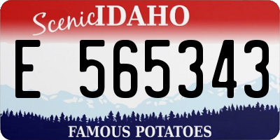 ID license plate E565343