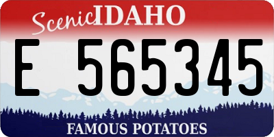 ID license plate E565345