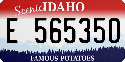 ID license plate E565350