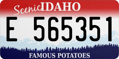ID license plate E565351