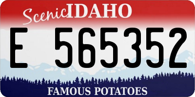 ID license plate E565352