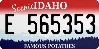ID license plate E565353
