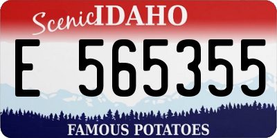 ID license plate E565355