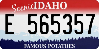 ID license plate E565357
