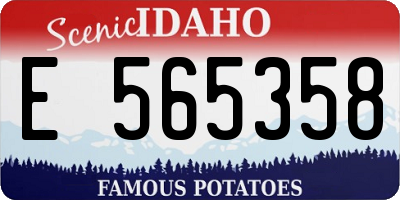 ID license plate E565358