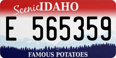 ID license plate E565359