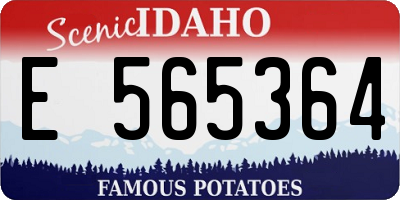 ID license plate E565364
