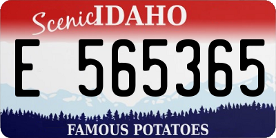 ID license plate E565365