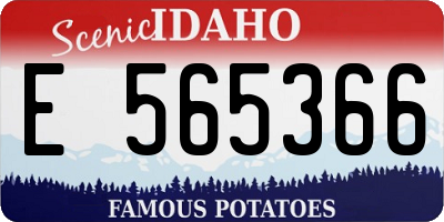 ID license plate E565366