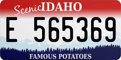 ID license plate E565369
