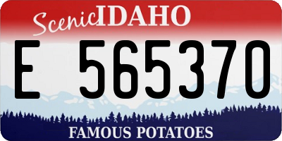 ID license plate E565370