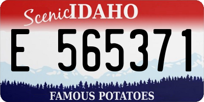 ID license plate E565371