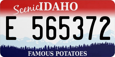 ID license plate E565372