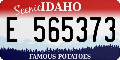 ID license plate E565373
