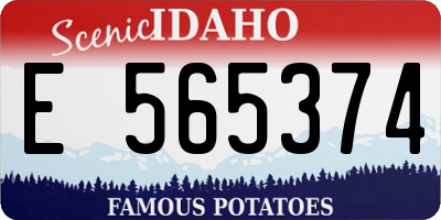 ID license plate E565374
