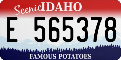 ID license plate E565378