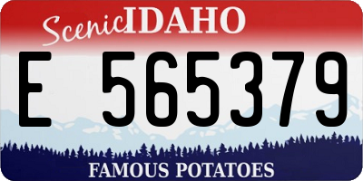 ID license plate E565379