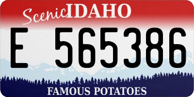 ID license plate E565386