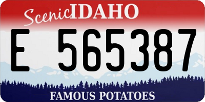 ID license plate E565387