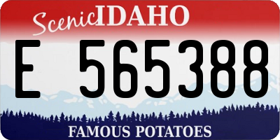 ID license plate E565388