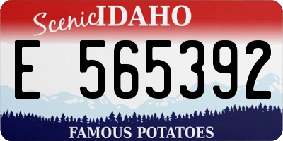 ID license plate E565392