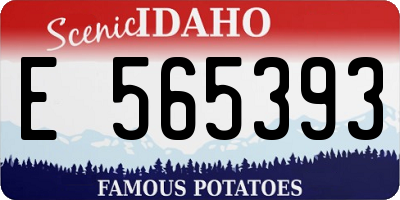ID license plate E565393