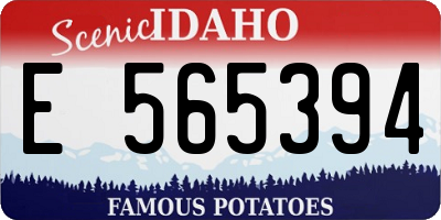 ID license plate E565394
