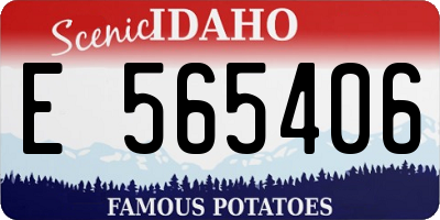 ID license plate E565406
