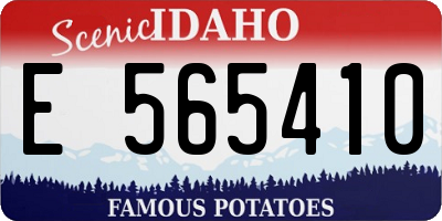 ID license plate E565410