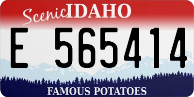 ID license plate E565414
