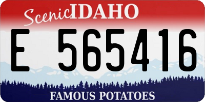 ID license plate E565416