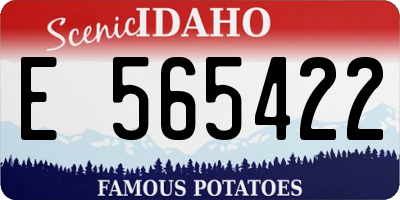 ID license plate E565422