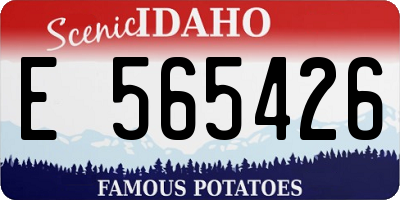 ID license plate E565426