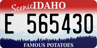 ID license plate E565430