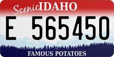 ID license plate E565450
