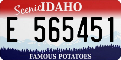 ID license plate E565451
