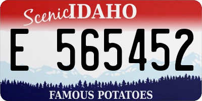ID license plate E565452