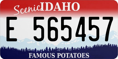 ID license plate E565457