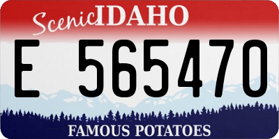 ID license plate E565470