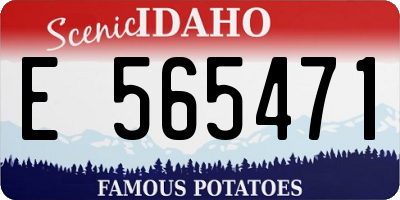 ID license plate E565471