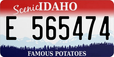 ID license plate E565474