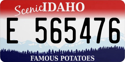 ID license plate E565476
