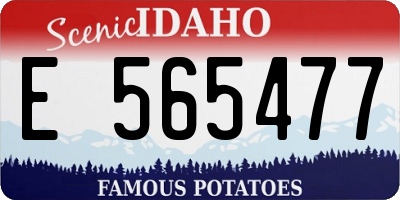 ID license plate E565477