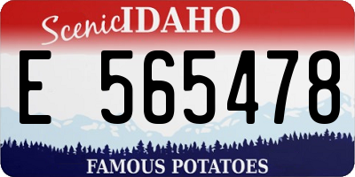 ID license plate E565478